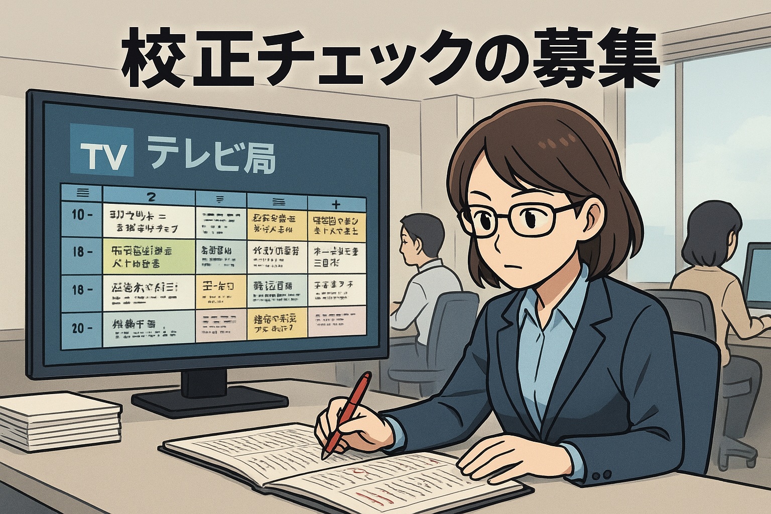 お台場テレビ局　電子番組表、テレビ欄解説の校正チェック